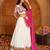 Women's Off White Crepe Traditional Kutchi Embroidery with Mirror Work Semi Stiched Lehenga Choli With Dupatta