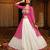 Women's White Georgette Embroidery and Printed  Semi Stiched Lehenga Choli With Dupatta