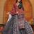 Women's Black Crepe Printed Work Semi Stiched Lehenga Choli With Dupatta