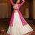 Women's White Georgette Embroidery and Printed  Semi Stiched Lehenga Choli With Dupatta