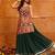 Women's Green Georgette Traditional Kutchi Embroidery with Mirror Work Semi Stiched Lehenga Choli With Dupatta