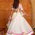 Women's White Georgette Lace Work Semi Stiched Lehenga Choli With Dupatta