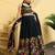 Women's Black Georgette Traditional Kutchi Embroidery with Mirror Work Semi Stiched Lehenga Choli With Dupatta