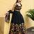 Women's Black Georgette Traditional Kutchi Embroidery with Mirror Work Semi Stiched Lehenga Choli With Dupatta