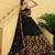 Women's Black Georgette Traditional Kutchi Embroidery with Mirror Work Semi Stiched Lehenga Choli With Dupatta