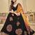 Women's Black Cotton  Silk  Traditional Kutchi Embroidery with Mirror Work Semi Stiched Lehenga Choli With Dupatta