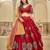 Women's Maroon Cotton  Silk  Traditional Kutchi Embroidery with Mirror Work Semi Stiched Lehenga Choli With Dupatta