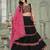 Women's Black Georgette Traditional Kutchi Embroidery with Mirror Work Semi Stiched Lehenga Choli With Dupatta