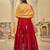 Women's Maroon Cotton  Silk  Traditional Kutchi Embroidery with Mirror Work Semi Stiched Lehenga Choli With Dupatta