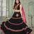 Women's Black Georgette Traditional Kutchi Embroidery with Mirror Work Semi Stiched Lehenga Choli With Dupatta
