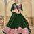 Women's Green Georgette Traditional Kutchi Embroidery with Mirror Work Semi Stiched Lehenga Choli With Dupatta