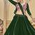 Women's Green Georgette Traditional Kutchi Embroidery with Mirror Work Semi Stiched Lehenga Choli With Dupatta