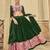 Women's Green Georgette Traditional Kutchi Embroidery with Mirror Work Semi Stiched Lehenga Choli With Dupatta