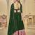 Women's Green Georgette Traditional Kutchi Embroidery with Mirror Work Semi Stiched Lehenga Choli With Dupatta