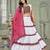Women's White Georgette Traditional Kutchi Embroidery with Mirror Work Semi Stiched Lehenga Choli With Dupatta