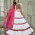 Women's White Georgette Traditional Kutchi Embroidery with Mirror Work Semi Stiched Lehenga Choli With Dupatta