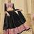 Women's Black Georgette Traditional Kutchi Embroidery with Mirror Work Semi Stiched Lehenga Choli With Dupatta