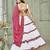 Women's White Georgette Traditional Kutchi Embroidery with Mirror Work Semi Stiched Lehenga Choli With Dupatta
