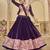 Women's Purple Georgette Traditional Kutchi Embroidery with Mirror Work Semi Stiched Lehenga Choli With Dupatta