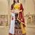 Women's White & Yellow Georgette, Cotton Silk ,Mono Silk Traditional Kutchi Embroidery with Mirror Work