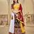 Women's White & Yellow Georgette, Cotton Silk ,Mono Silk Traditional Kutchi Embroidery with Mirror Work
