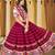 Women's Pink Georgette Traditional Kutchi Embroidery with Mirror Work Semi Stiched Lehenga Choli With Dupatta