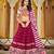 Women's Pink Georgette Traditional Kutchi Embroidery with Mirror Work Semi Stiched Lehenga Choli With Dupatta