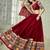 Women's Dark Maroon Georgette Traditional Kutchi Embroidery with Mirror Work Semi Stiched Lehenga Choli With Dupatta