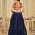 Women's Blue Rangoli Silk Traditional Kutchi Embroidery with Mirror Work Semi Stiched Lehenga Choli With Dupatta