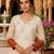 Rust and white gradient anarkali gown with gold floral motifs