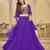 Women's Purple Georgette Embroidery and Printed  Semi Stiched Lehenga Choli With Dupatta
