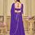 Women's Purple Georgette Embroidery and Printed  Semi Stiched Lehenga Choli With Dupatta