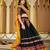 Women's Black Georgette Traditional Kutchi Embroidery with Mirror Work Semi Stiched Lehenga Choli With Dupatta