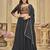 Women's Black Georgette Embroidery and Printed  Semi Stiched Lehenga Choli With Dupatta