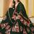 Women's Green Georgette Traditional Kutchi Embroidery with Mirror Work Semi Stiched Lehenga Choli With Dupatta