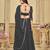 Women's Black Georgette Embroidery and Printed  Semi Stiched Lehenga Choli With Dupatta