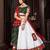 Women's White Crepe,Cotton Silk Traditional Kutchi Embroidery with Mirror Work Semi Stiched Lehenga Choli With Dupatta