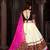 Women's Off White Georgette Traditional Kutchi Embroidery with Mirror Work Semi Stiched Lehenga Choli With Dupatta