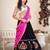 Women's Black Georgette Traditional Kutchi Embroidery with Mirror Work Semi Stiched Lehenga Choli With Dupatta