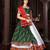 Women's Off White Georgette Traditional Kutchi Embroidery with Mirror Work Semi Stiched Lehenga Choli With Dupatta