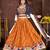 Women's Mustard Cotton silk Traditional Kutchi Embroidery with Mirror Work Semi Stiched Lehenga Choli With Dupatta