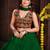 Women's Light Green French Crape Traditional Kutchi Embroidery with Mirror Work Semi Stiched Lehenga Choli With Dupatta
