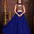 Women's Blue French Crape Traditional Kutchi Embroidery with Mirror Work Semi Stiched Lehenga Choli With Dupatta