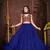 Women's Blue French Crape Traditional Kutchi Embroidery with Mirror Work Semi Stiched Lehenga Choli With Dupatta