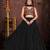 Women's Black French Crape Traditional Kutchi Embroidery with Mirror Work Semi Stiched Lehenga Choli With Dupatta