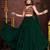 Women's Green French Crape Traditional Kutchi Embroidery with Mirror Work Semi Stiched Lehenga Choli With Dupatta