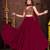 Women's Maroon French Crape Traditional Kutchi Embroidery with Mirror Work Semi Stiched Lehenga Choli With Dupatta