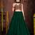 Women's Green French Crape Traditional Kutchi Embroidery with Mirror Work Semi Stiched Lehenga Choli With Dupatta