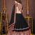Women's Black Georgette Traditional Kutchi Embroidery with Mirror Work Semi Stiched Lehenga Choli With Dupatta