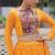 NAVRATRI WEAR YELLOW COLOR GEORGETTE BANDHEK PRINT LEHENGA CHOLI FULL STITCHED.